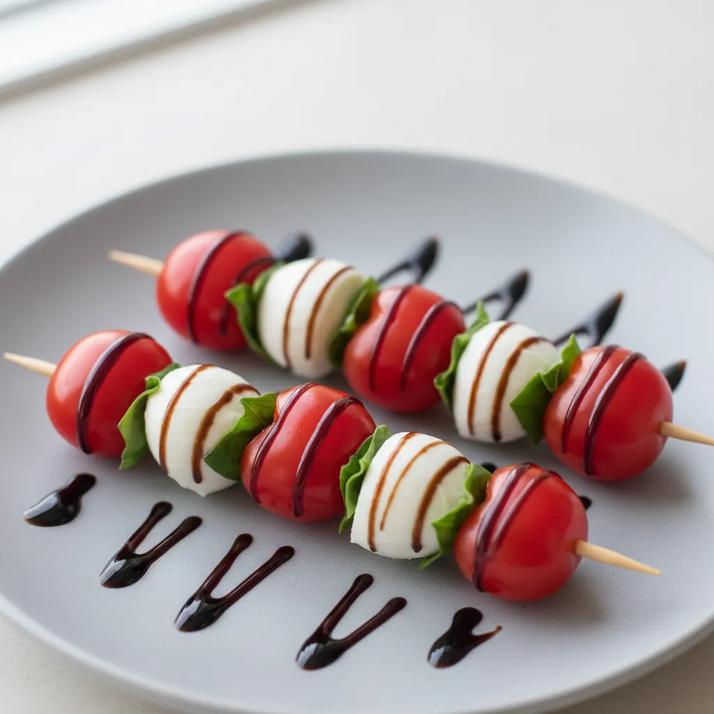 Valentine's Caprese Skewers Valentine's Caprese Skewers