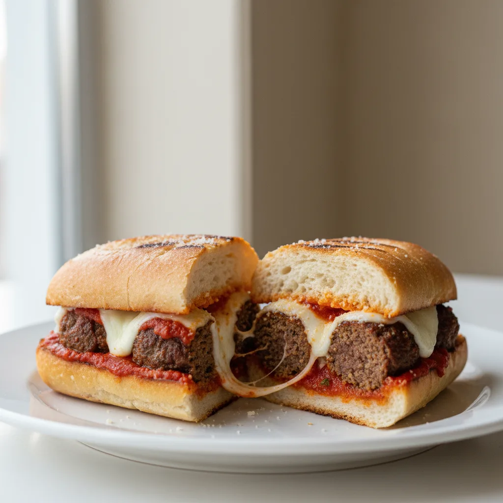 Polpette Panini with Mozzarella Cheese