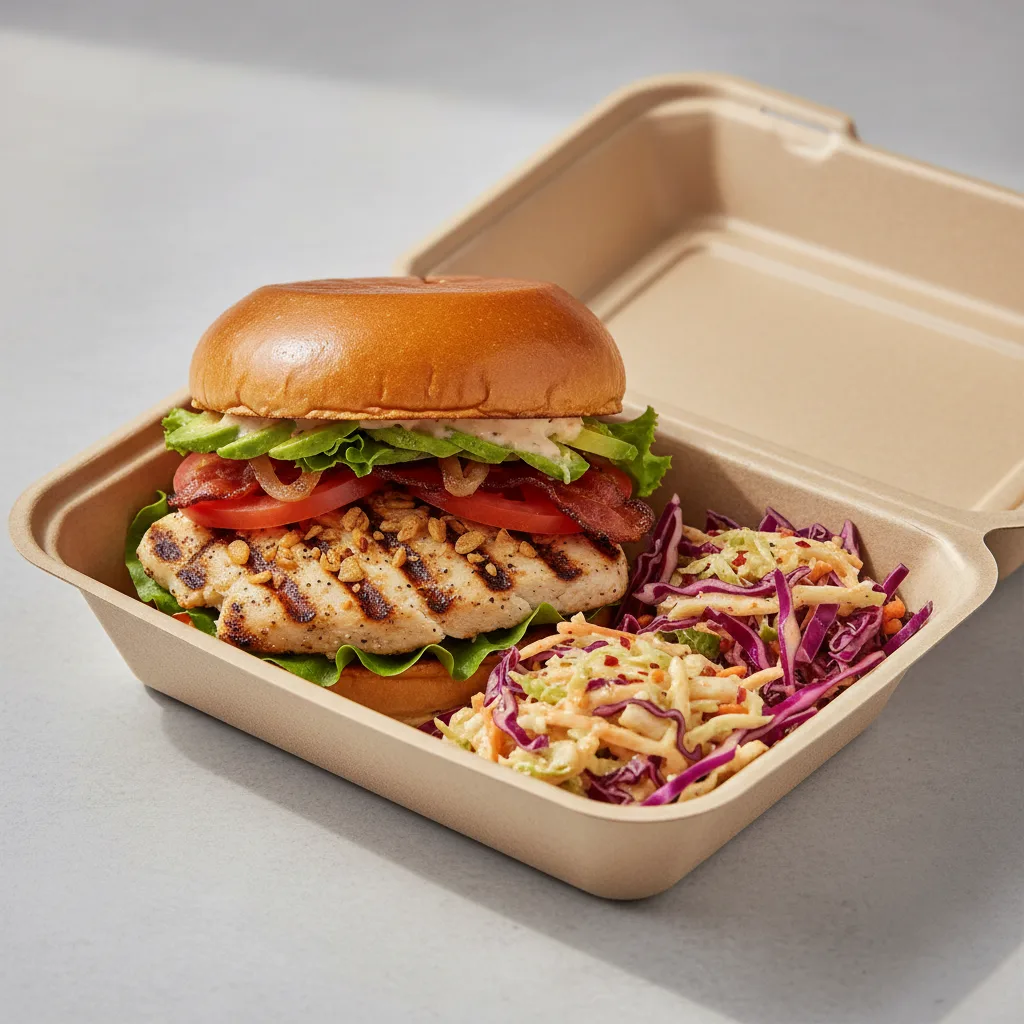 Lemongrass Grilled Chicken Sandwich Box with Spicy Slaw Lemongrass Grilled Chicken Sandwich Box with Spicy Slaw