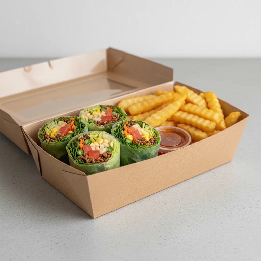 Char Chick Veggie Wrap Box with Fries Char Chick Veggie Wrap Box with Fries