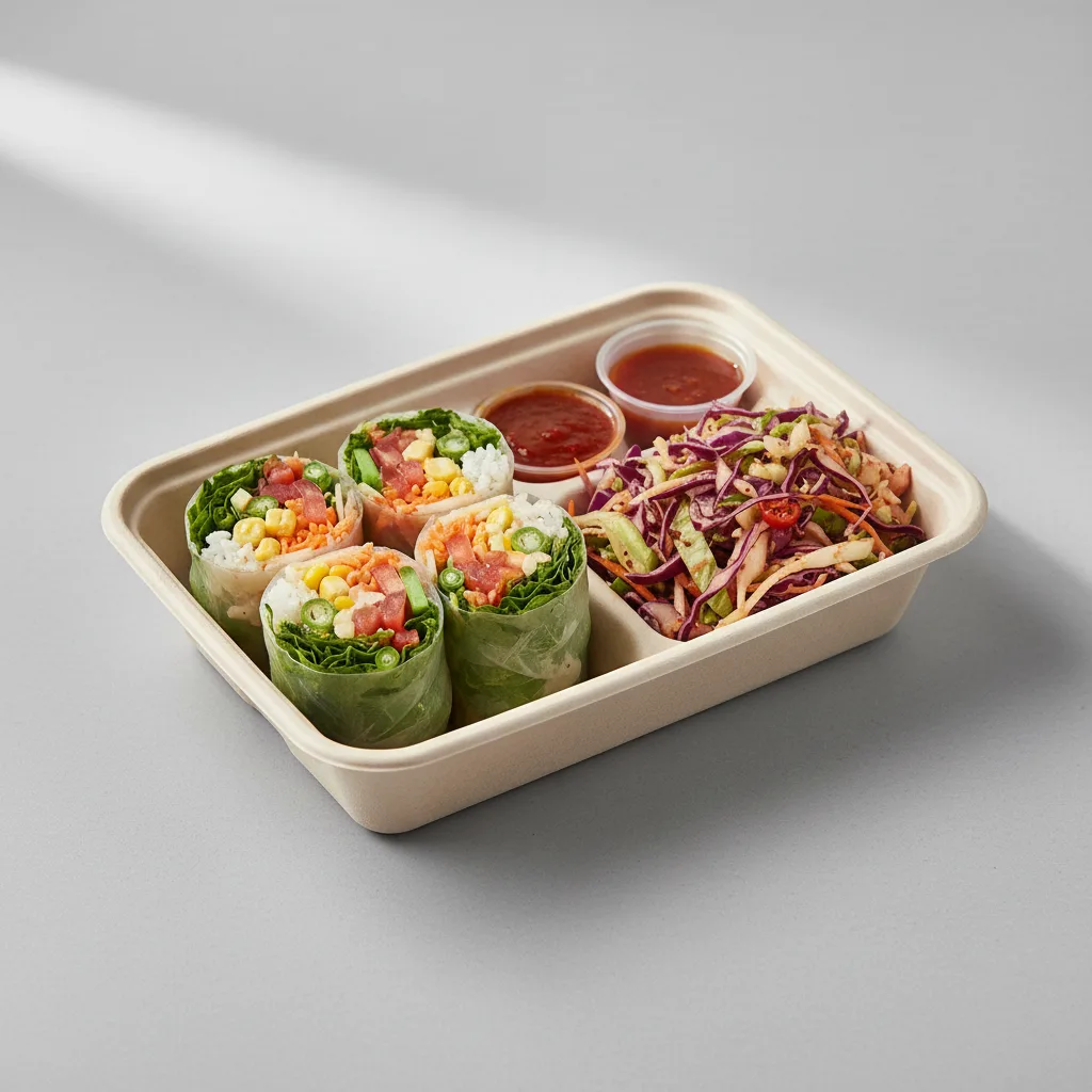 Char Chick Veggie Wrap Box with Spicy Slaw Char Chick Veggie Wrap Box with Spicy Slaw
