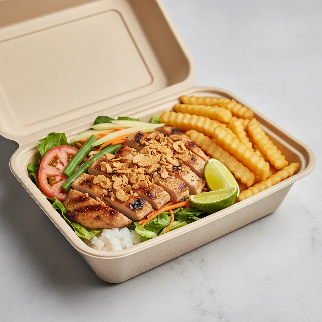 Char Chick Bowl Box with Fries Char Chick Bowl Box with Fries