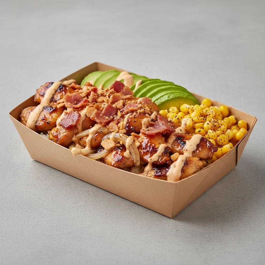Lemongrass Grilled Chicken Bowl Box with Zesty Corn off the Cob Lemongrass Grilled Chicken Bowl Box with Zesty Corn off the Cob