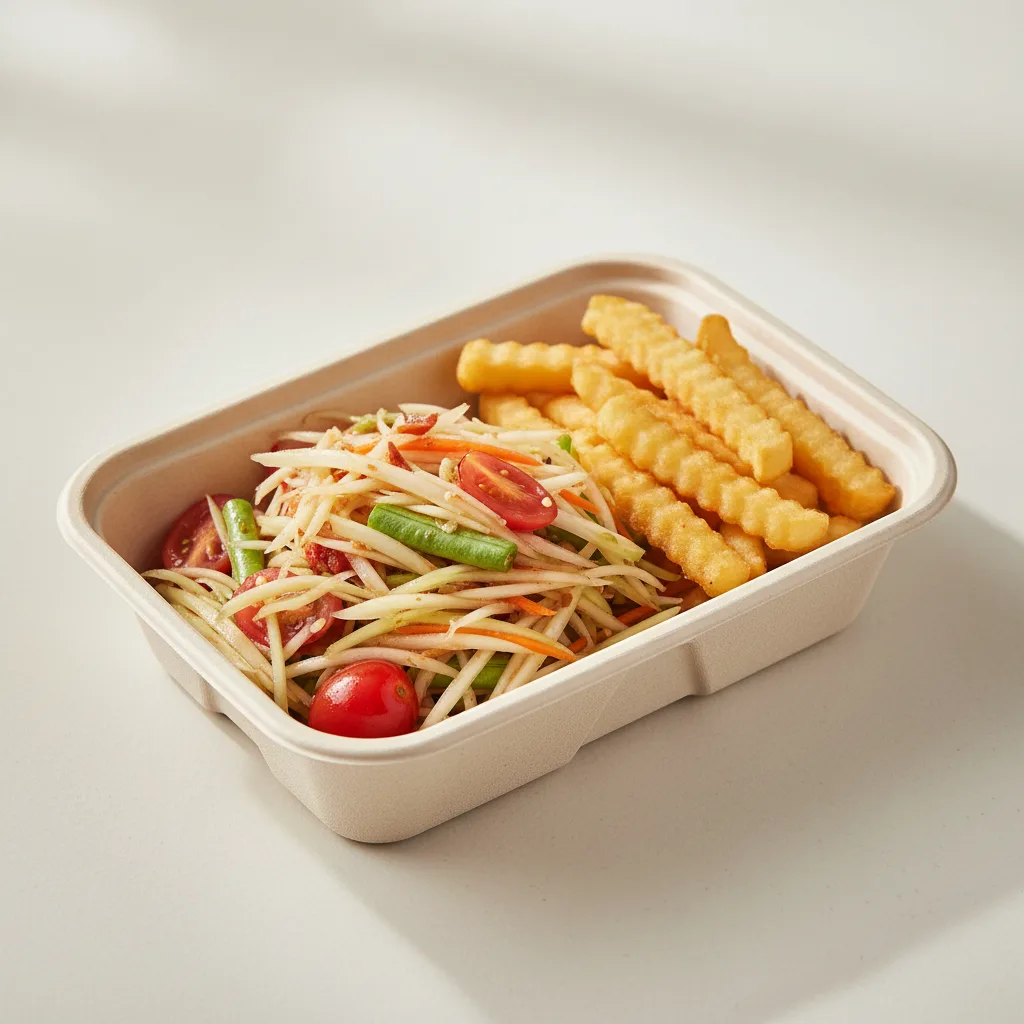 Papaya Salad Box with Fries Papaya Salad Box with Fries