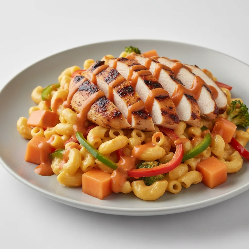 Spicy Thai Monster Mac with Grilled Chicken (Garlic Butter Base) Spicy Thai Monster Mac with Grilled Chicken (Garlic Butter Base)