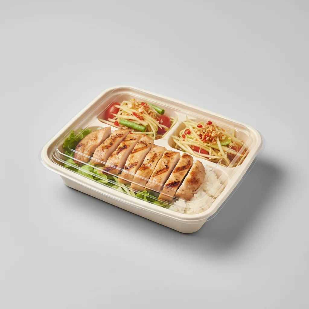 Char Chick Bowl Box with Papaya Salad Char Chick Bowl Box with Papaya Salad
