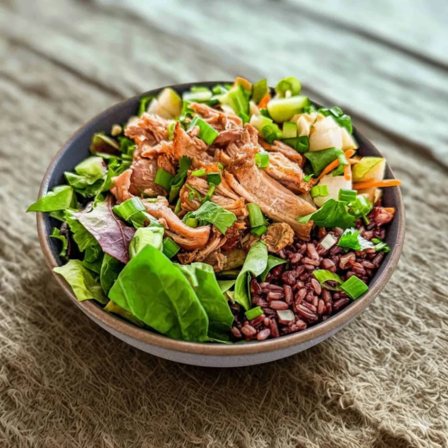 Nut-Free Pork Shoulder 50-50 Bowl with Ginger Lime Sauce (No Cashews)