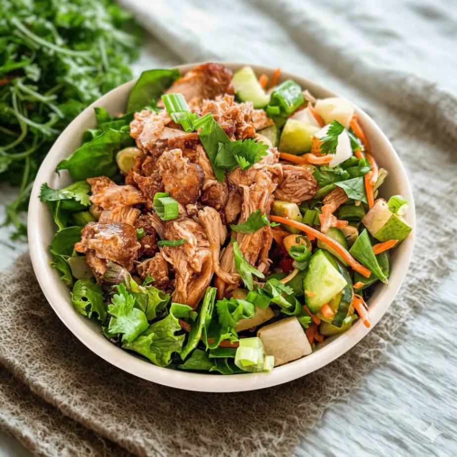 Nut-Free Chicken Salad with "Peanut" Sauce (No Cashews)