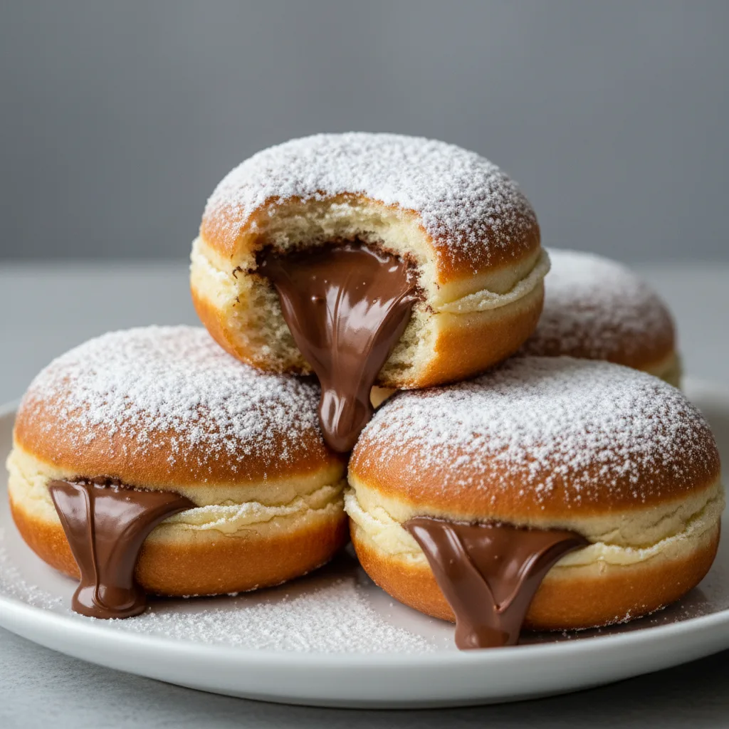 Nutella Stuffed Brioche Donuts Nutella Stuffed Brioche Donuts