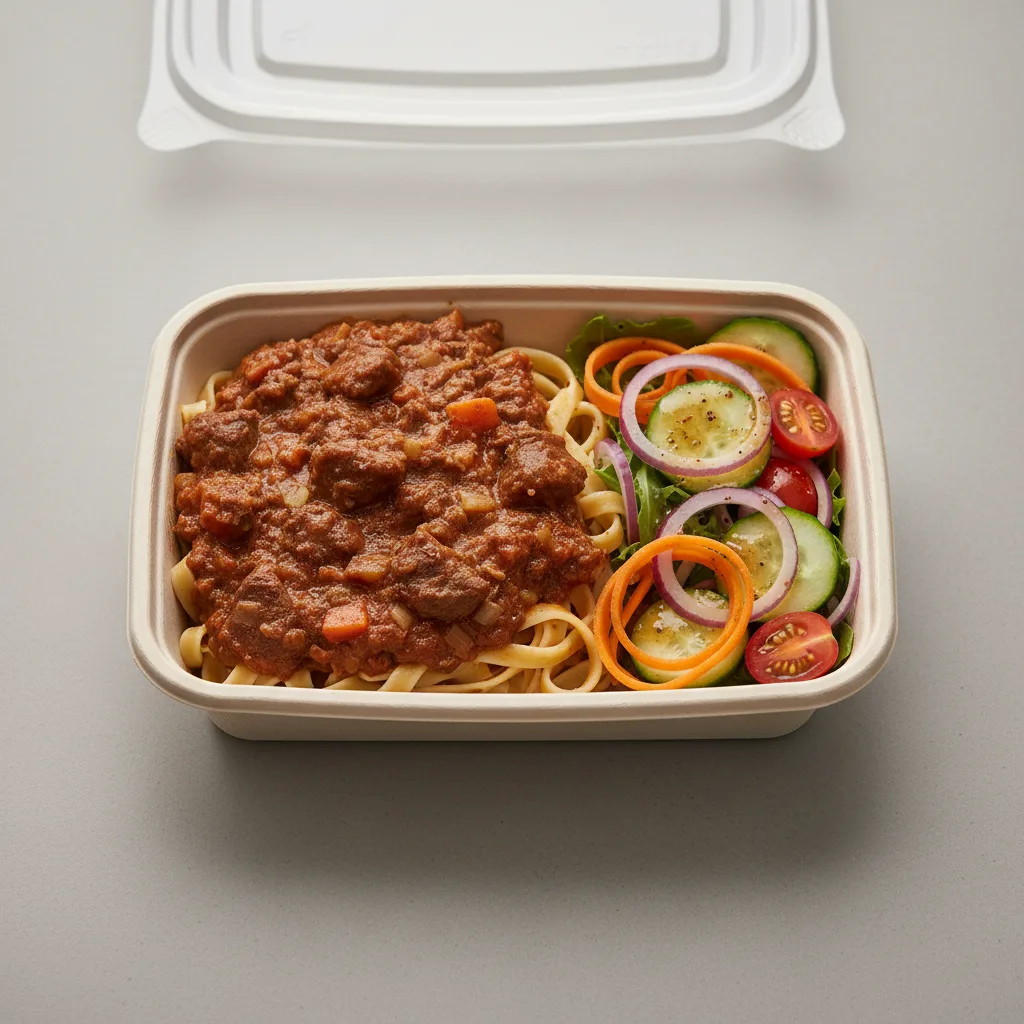 Chunky Wagyu Bolognese and Side Salad Chunky Wagyu Bolognese and Side Salad