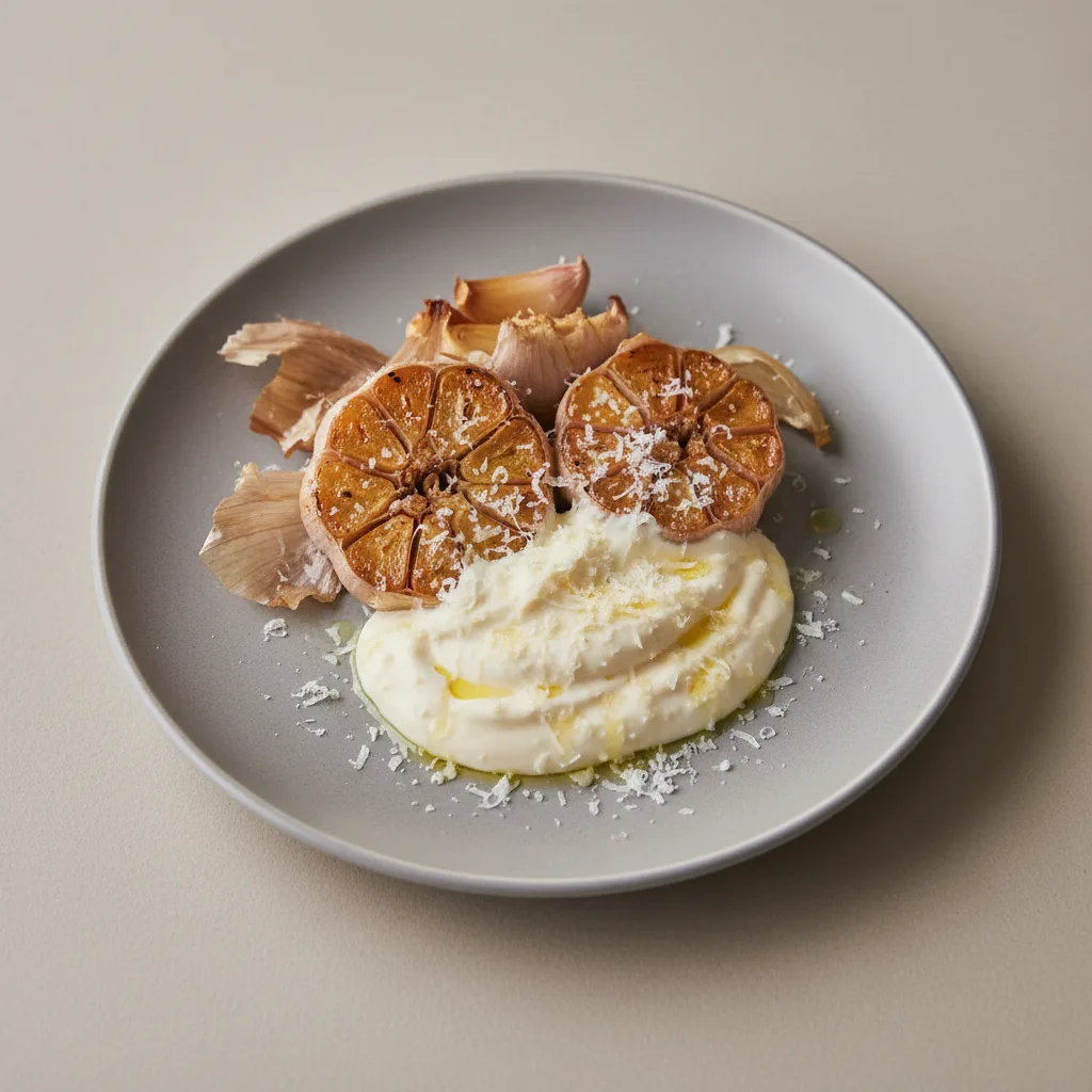 Roasted Garlic with Parmesan Truffle Aioli