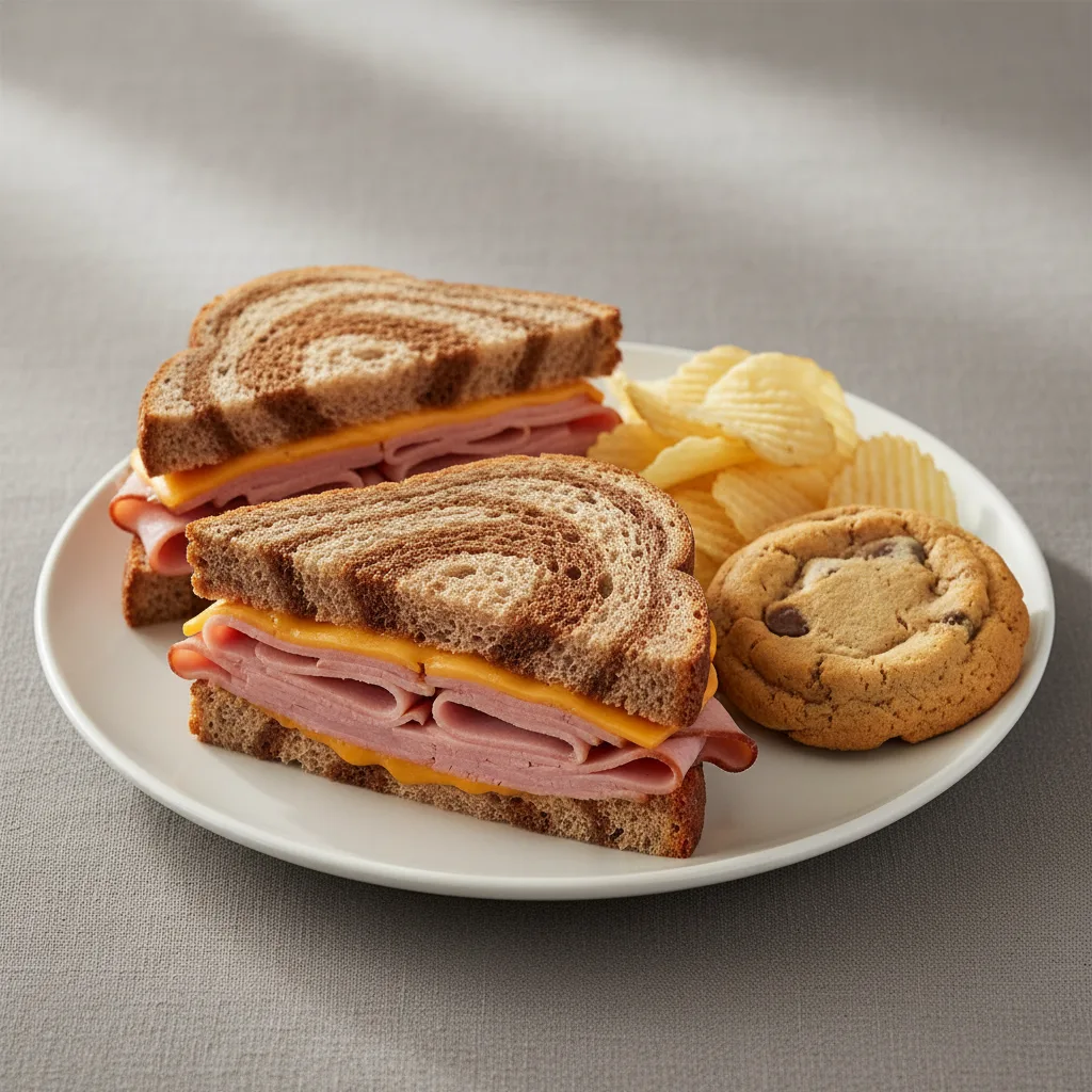 Honey Ham Sandwich on Marble Rye Honey Ham Sandwich on Marble Rye