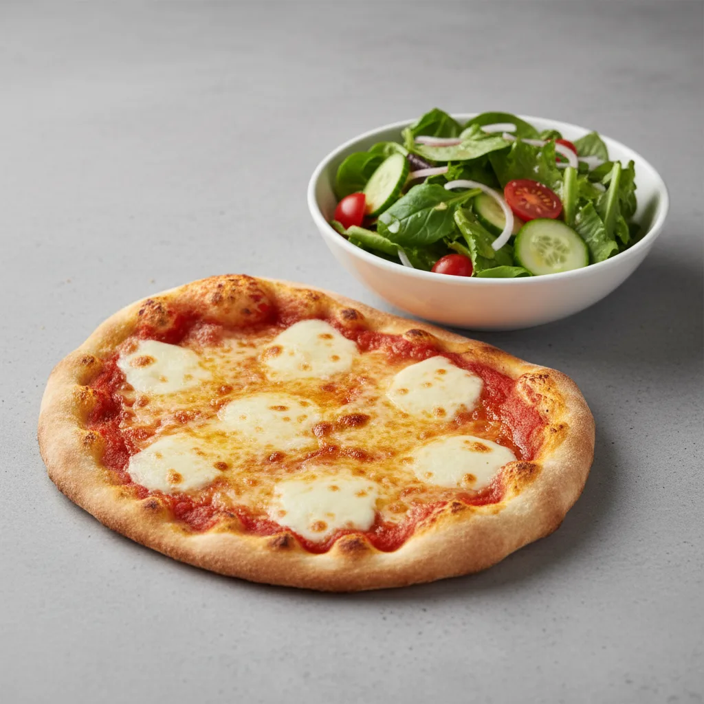 Gluten-Free Cheese Pizza with Salad Gluten-Free Cheese Pizza with Salad