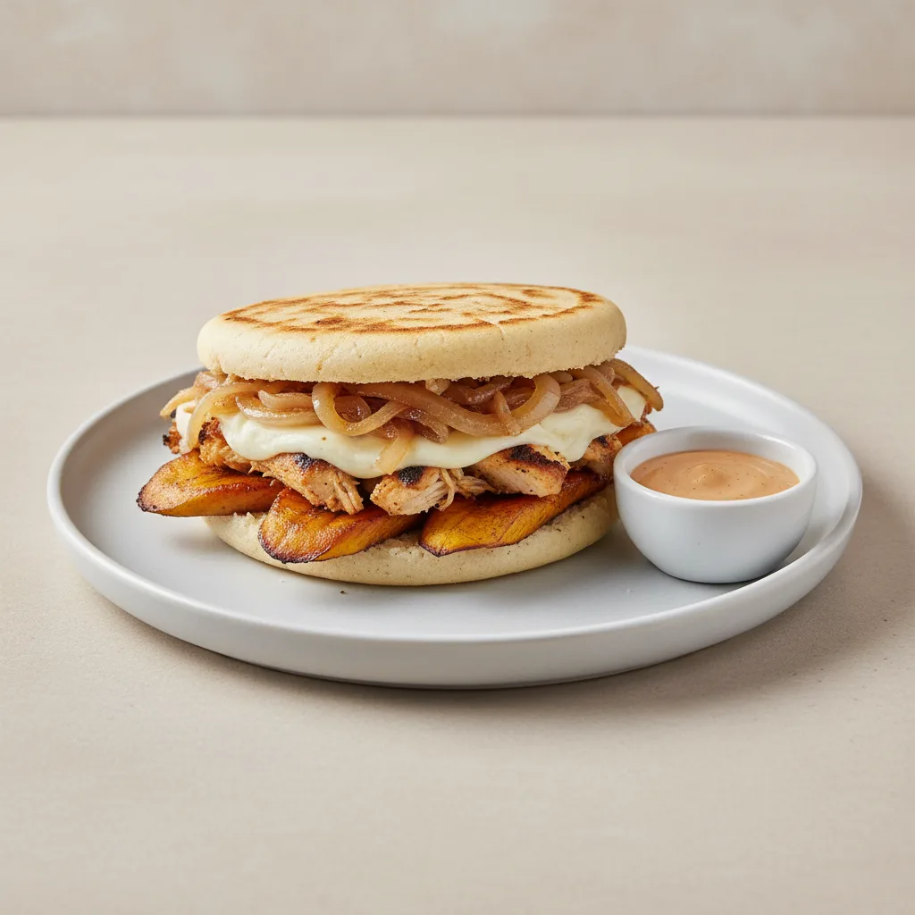 Chicken Arepas Sandwich Chicken Arepas Sandwich