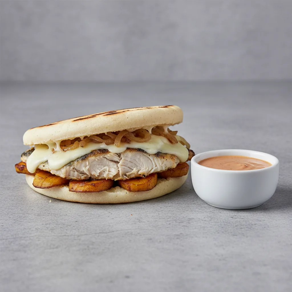Tilapia Arepas Sandwich Tilapia Arepas Sandwich