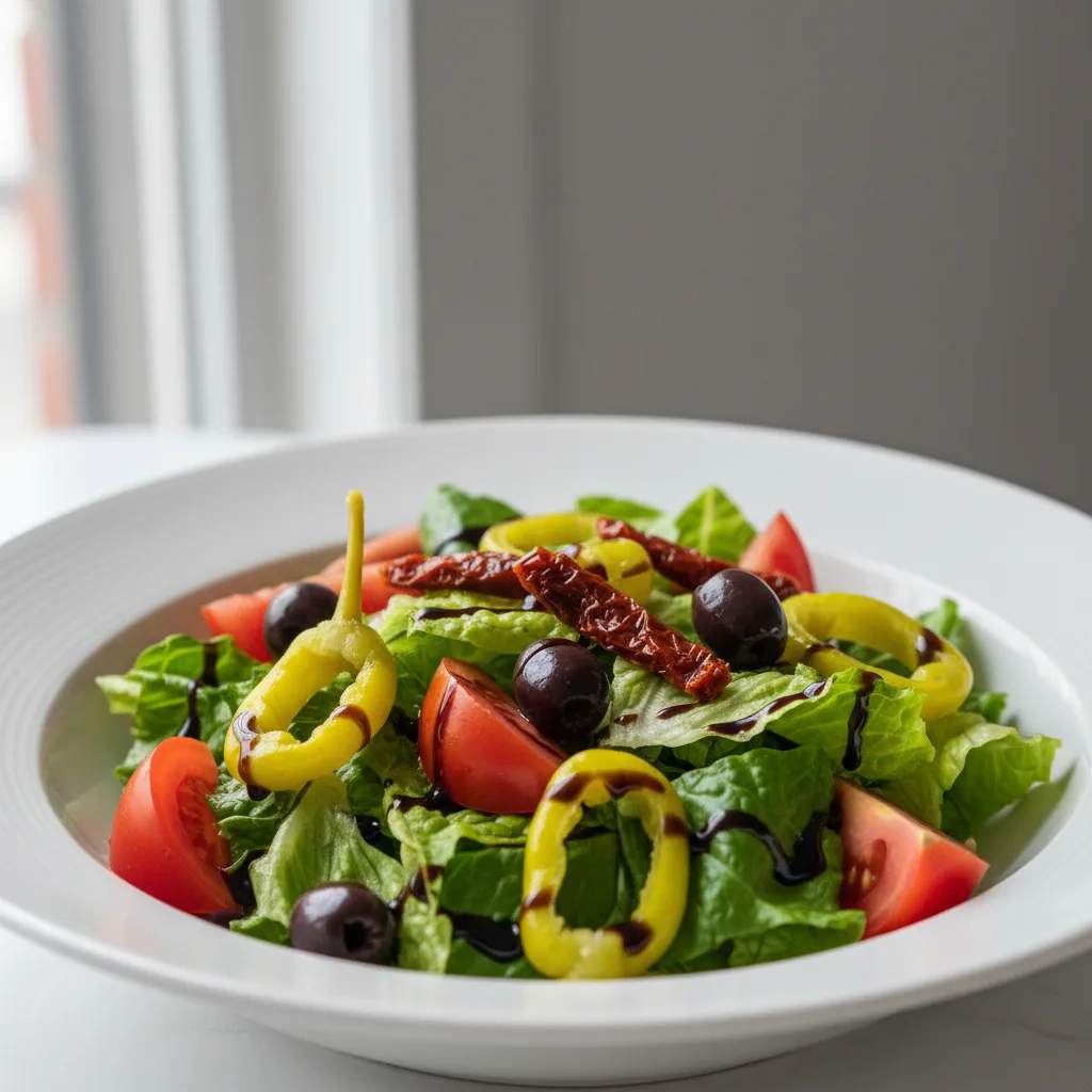Dairy Free Greek Salad with Balsamic Vinaigrette