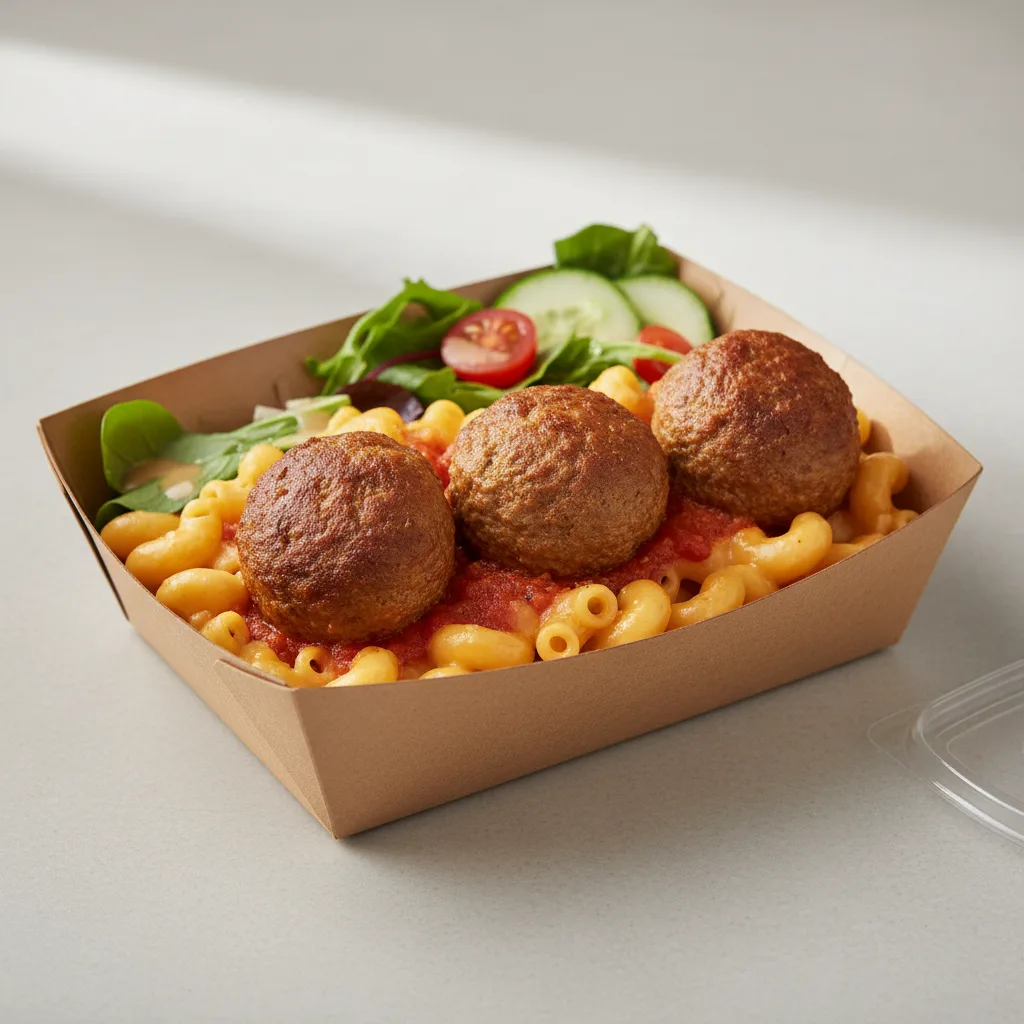 Meatball Mac and Cheese Boxed Meal Meatball Mac and Cheese Boxed Meal