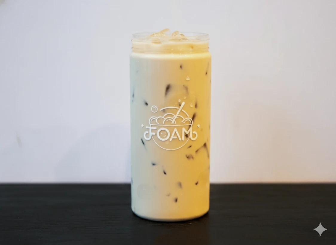 Classic Taiwanese Black Milk Tea With Pearl Boba (25% Sweet)