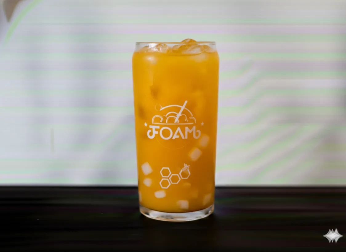 Mango Green Tea With Lychee Jelly (Unsweetened)