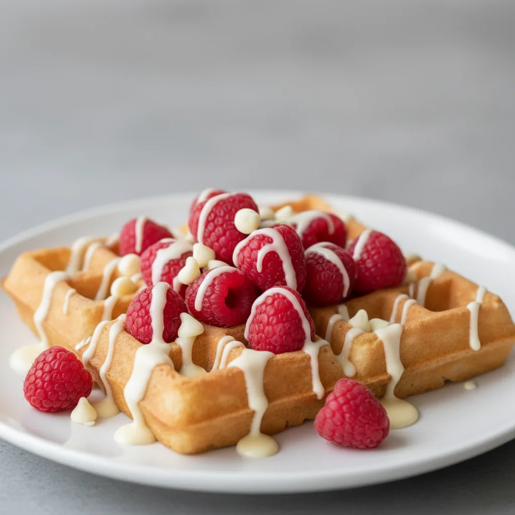 Waffle: White Chocolate Raspberry Waffle: White Chocolate Raspberry