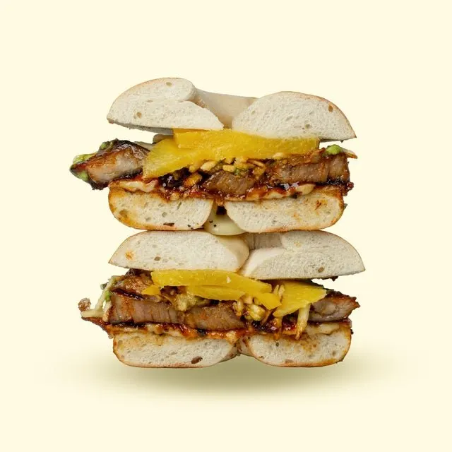 Pork Al Pastor (Gluten Free Bagel)