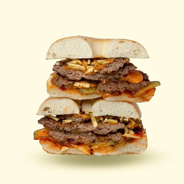 Smashed Burger (Gluten Free Bagel)