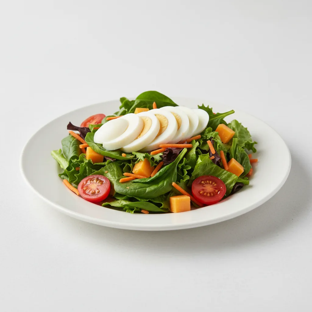 House Salad With Hard Boiled Egg