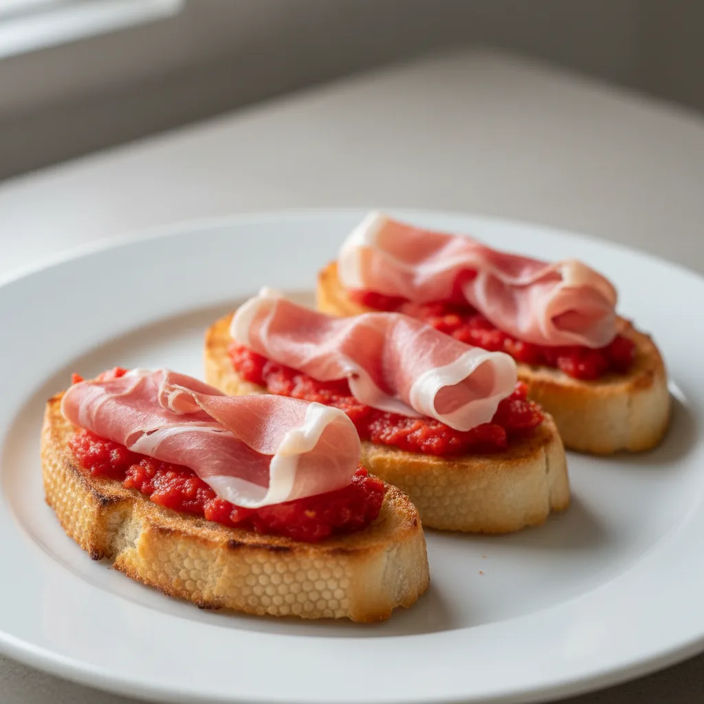 Toasted Baguette With Prosciutto Toasted Baguette With Prosciutto
