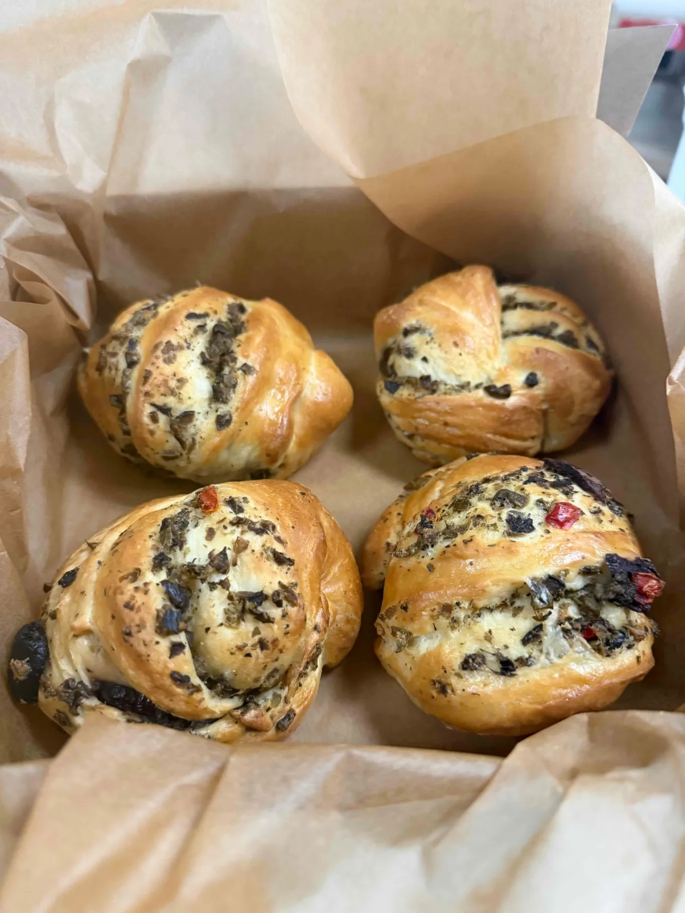 Olive Tapenade Babka Roll