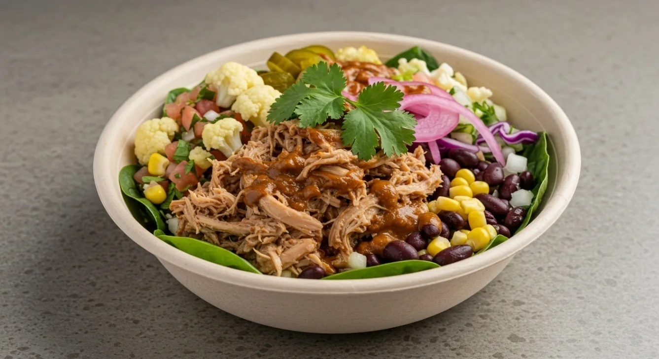 Light Carb Chicken Ensalada with Palmita Mole