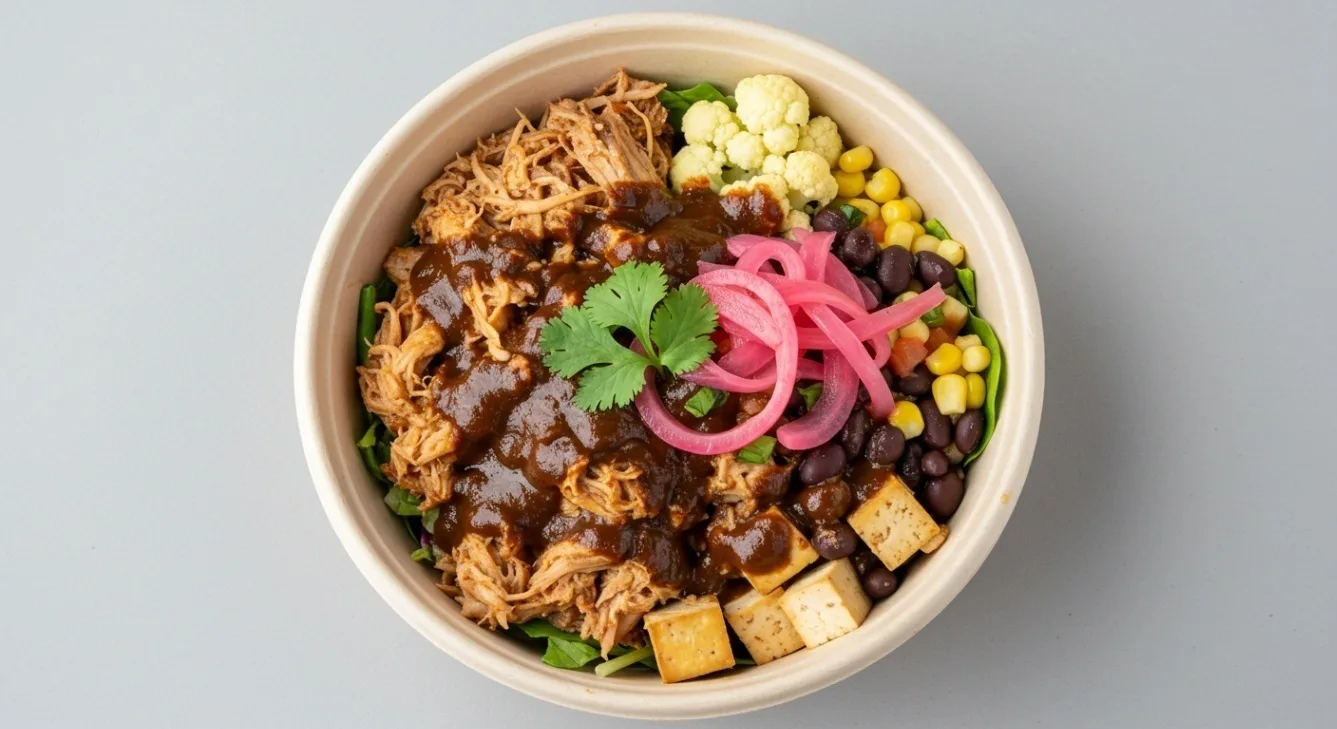 Light Carb Palmita Power Ensalada with Palmita Mole