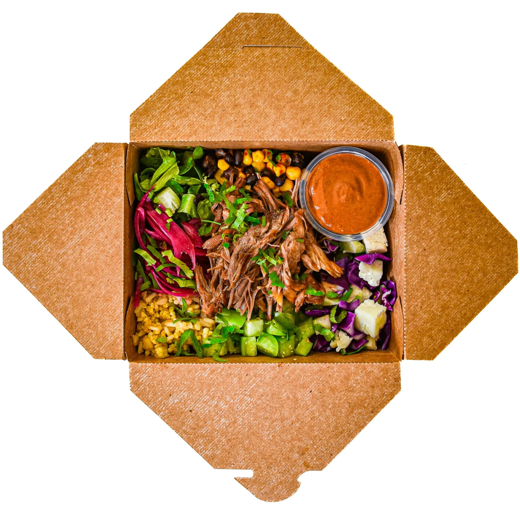 Carnitas Mixto Bowl with Silky Salsa Rosa