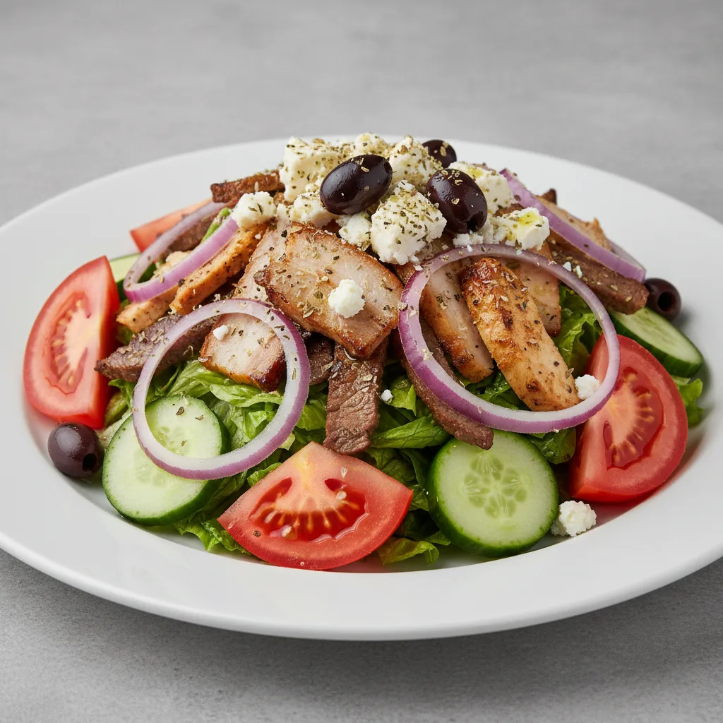 Classic Greek Salad with Gyro Classic Greek Salad with Gyro