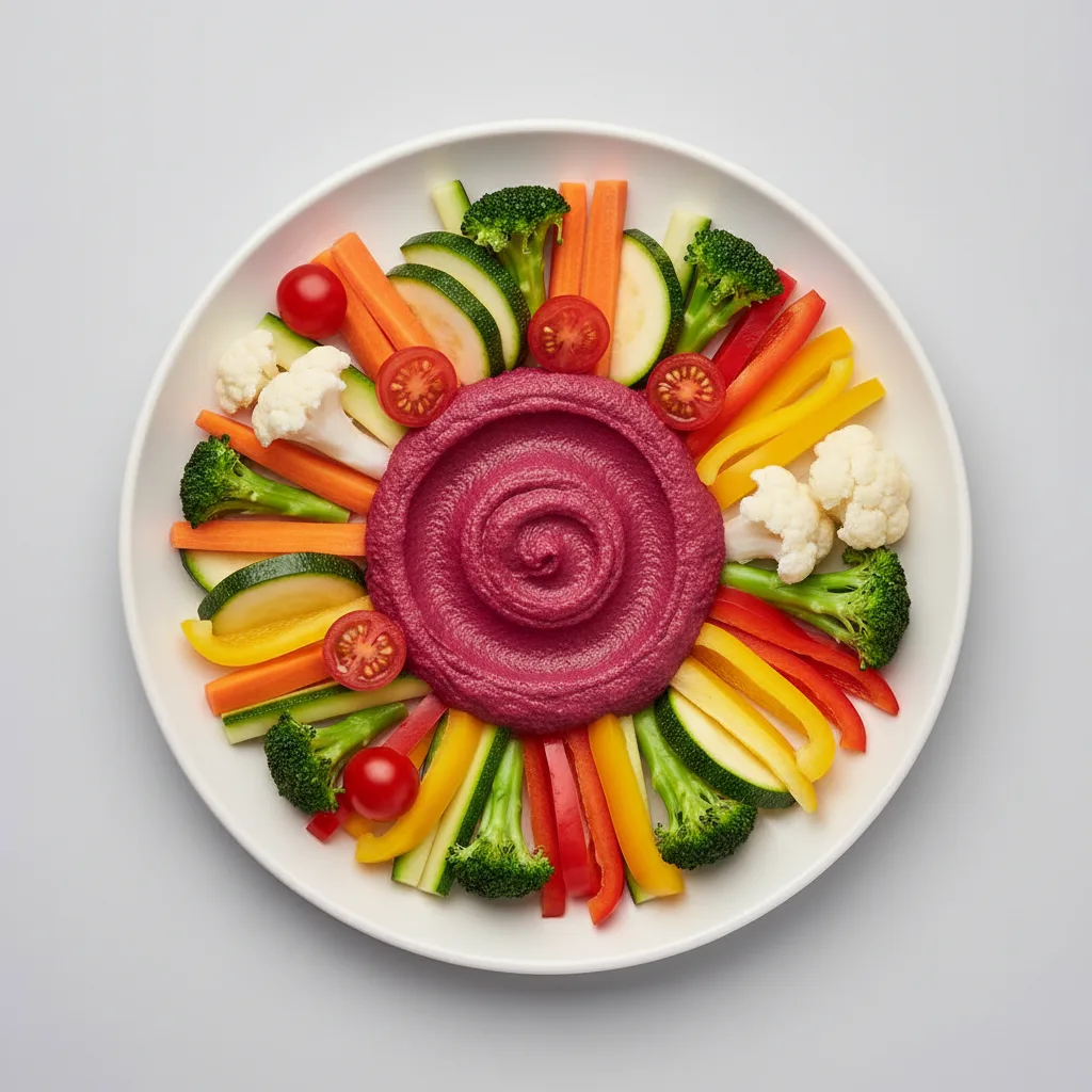 Crudité & Beet Hummus Dip Crudité & Beet Hummus Dip