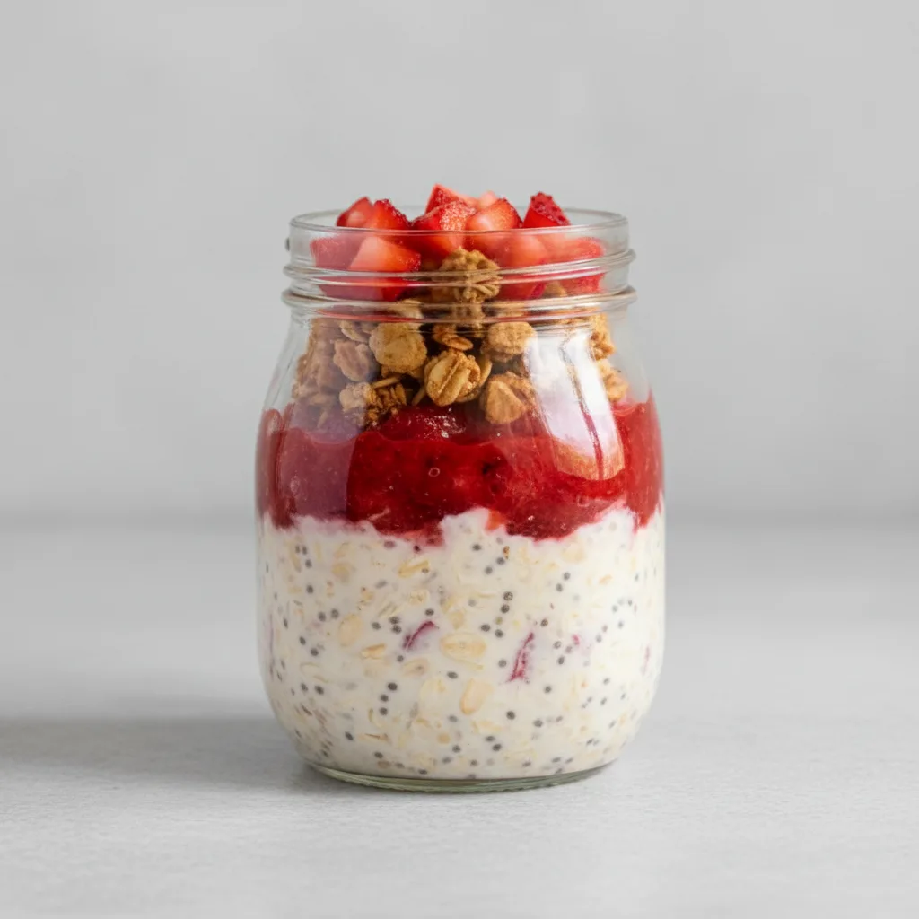 Strawberry Cheesecake Overnight Oats Strawberry Cheesecake Overnight Oats