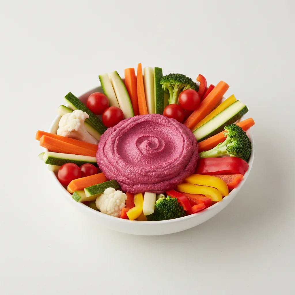 Crudité & Beet Hummus Dip Crudité & Beet Hummus Dip