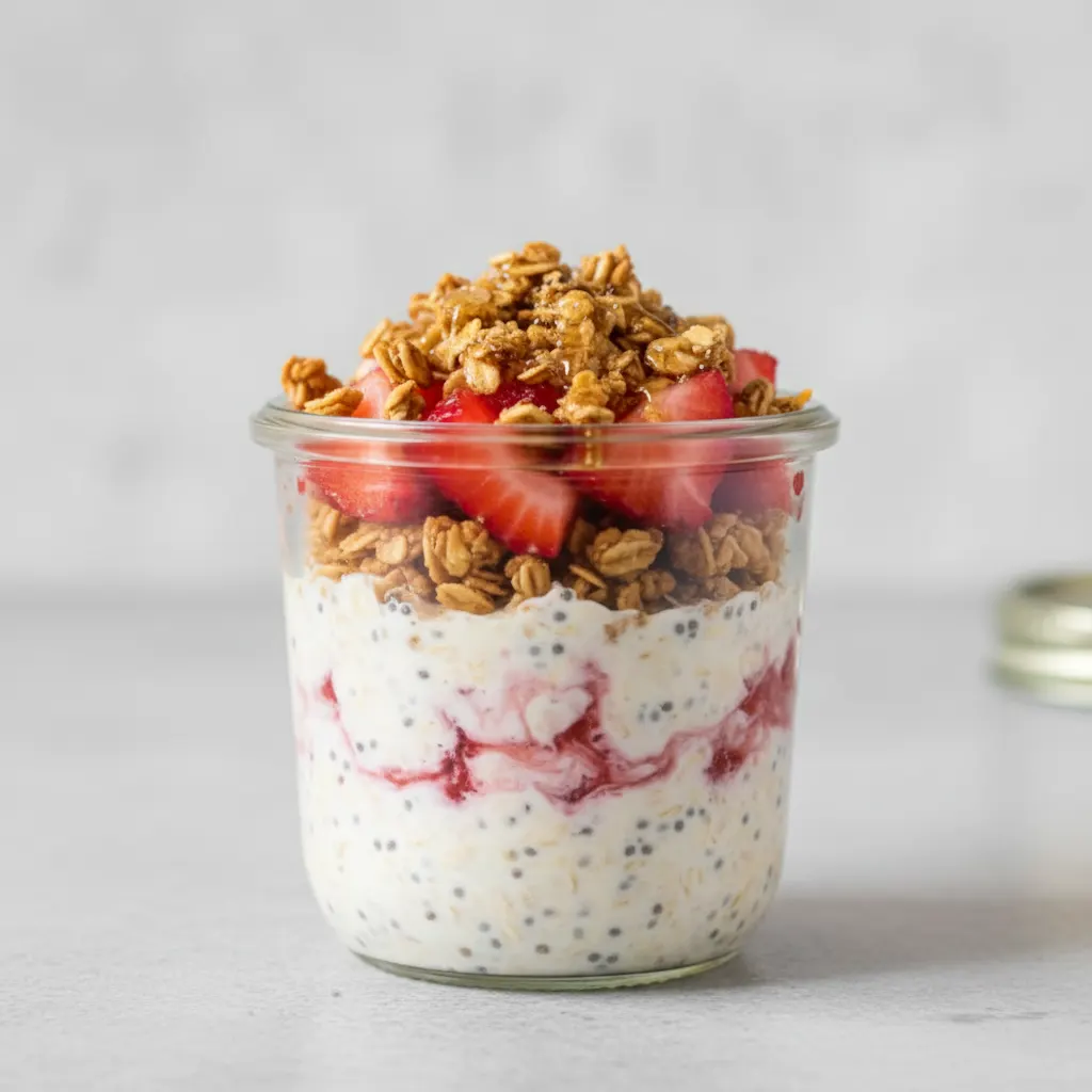 Strawberry Cheesecake Overnight Oats Strawberry Cheesecake Overnight Oats