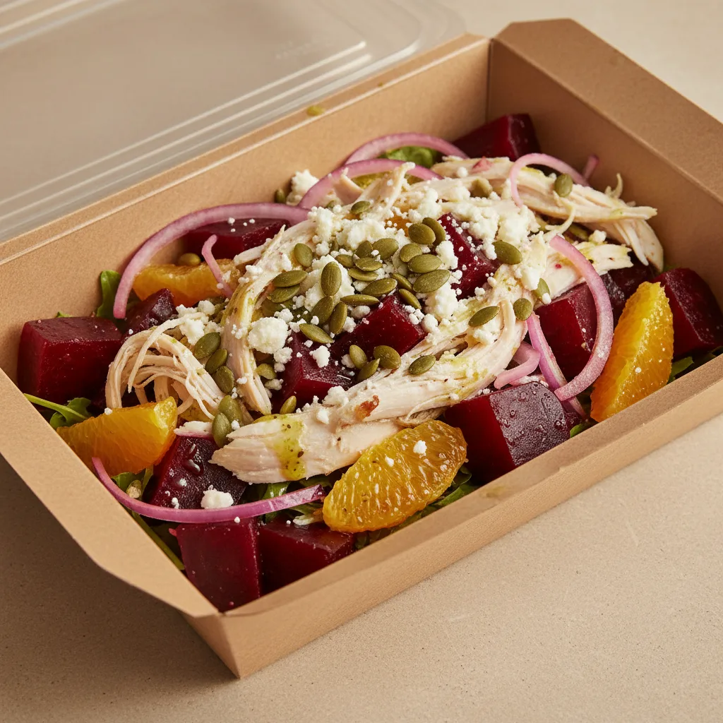 Beet Salad with Shredded Chicken Boxed Meal Beet Salad with Shredded Chicken Boxed Meal