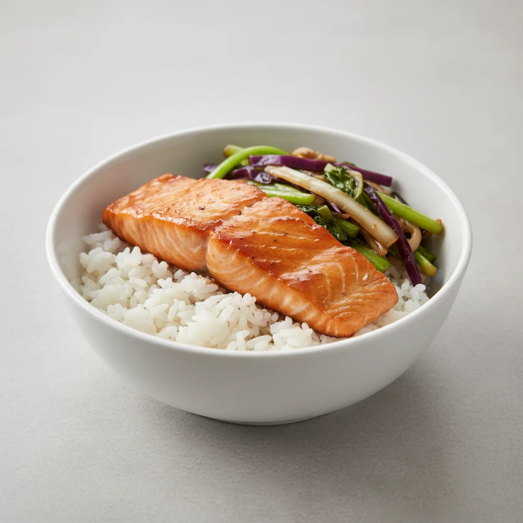 Salmon Teriyaki Don Salmon Teriyaki Don