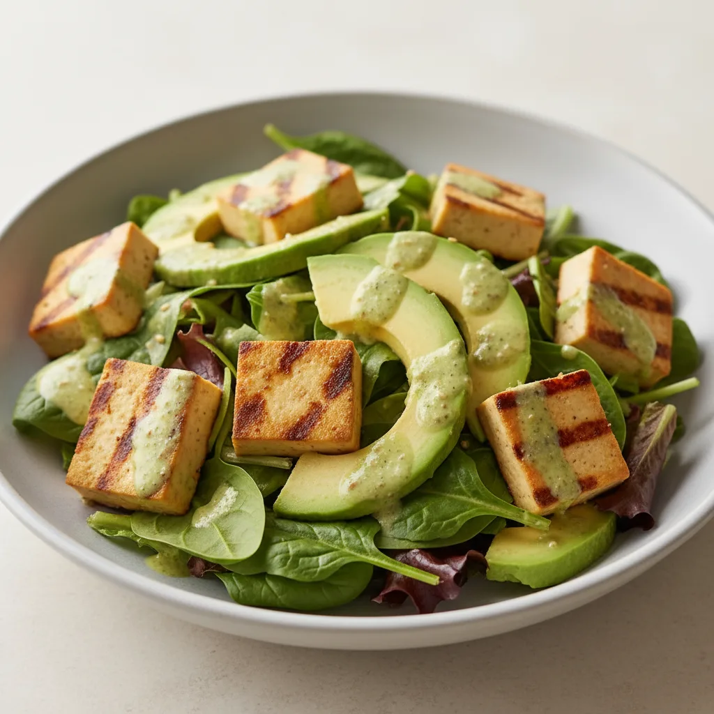 Grilled Tofu Avocado Salad Grilled Tofu Avocado Salad