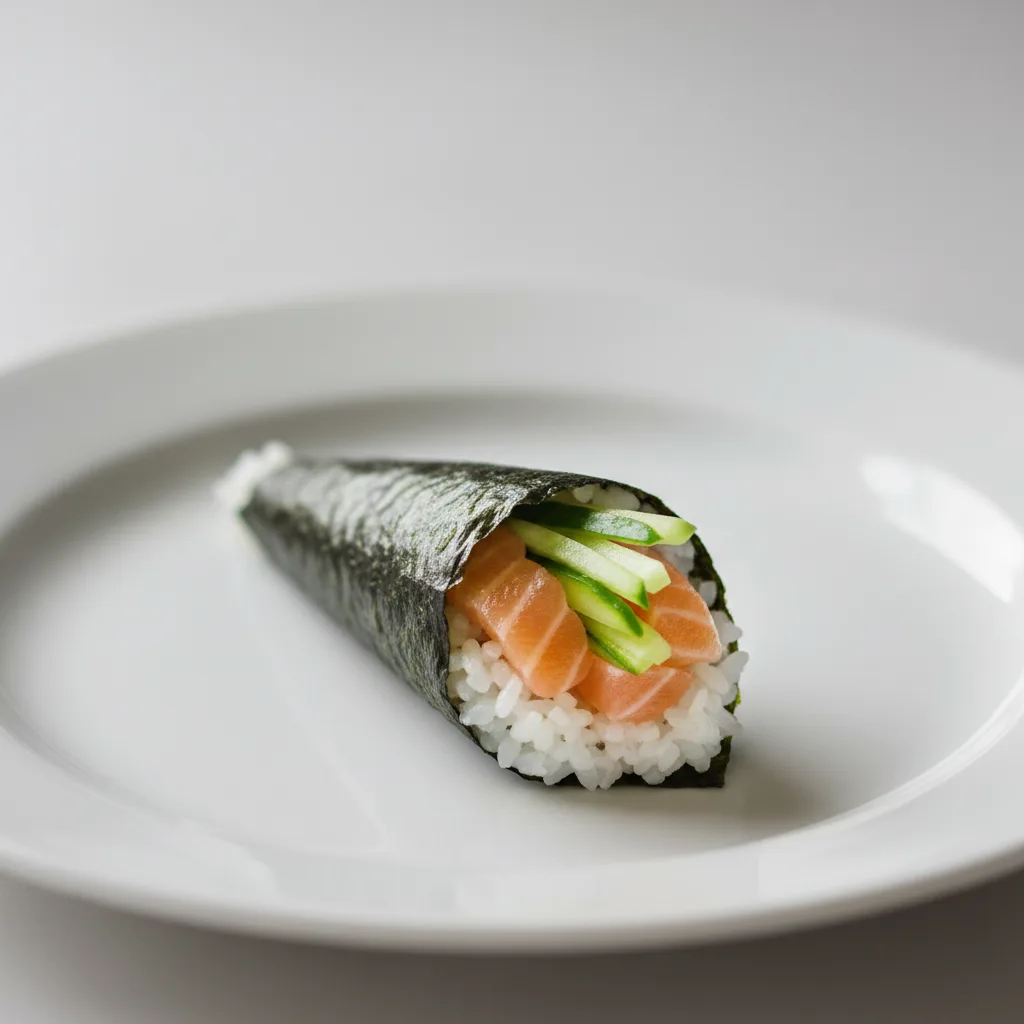 Salmon Cucumber Handroll Salmon Cucumber Handroll