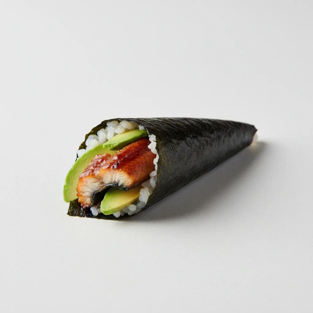 Eel and Avocado Handroll Eel and Avocado Handroll