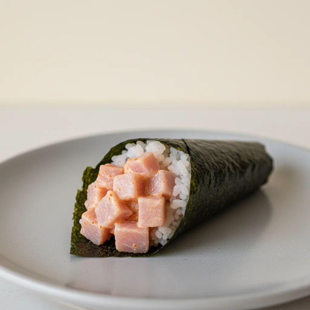 Spicy White Tuna Handroll Spicy White Tuna Handroll