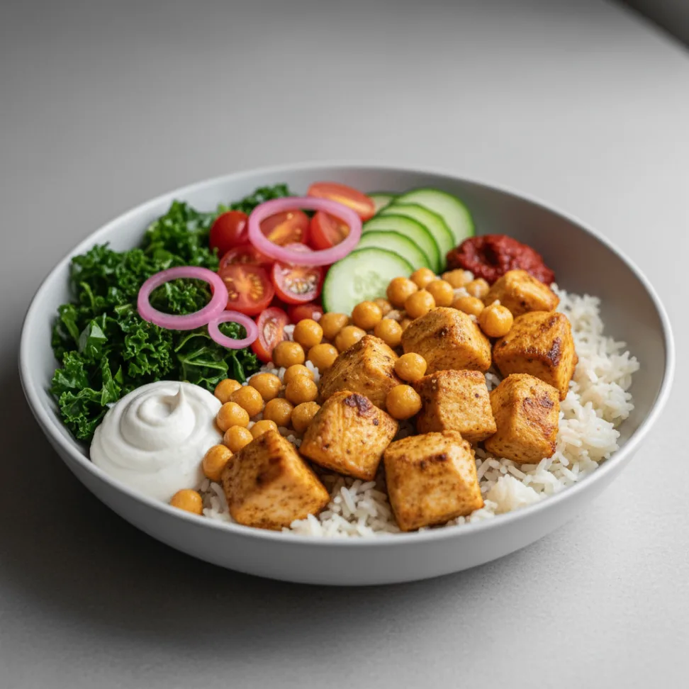 Chicken Souvlaki Mediterranean Bowl