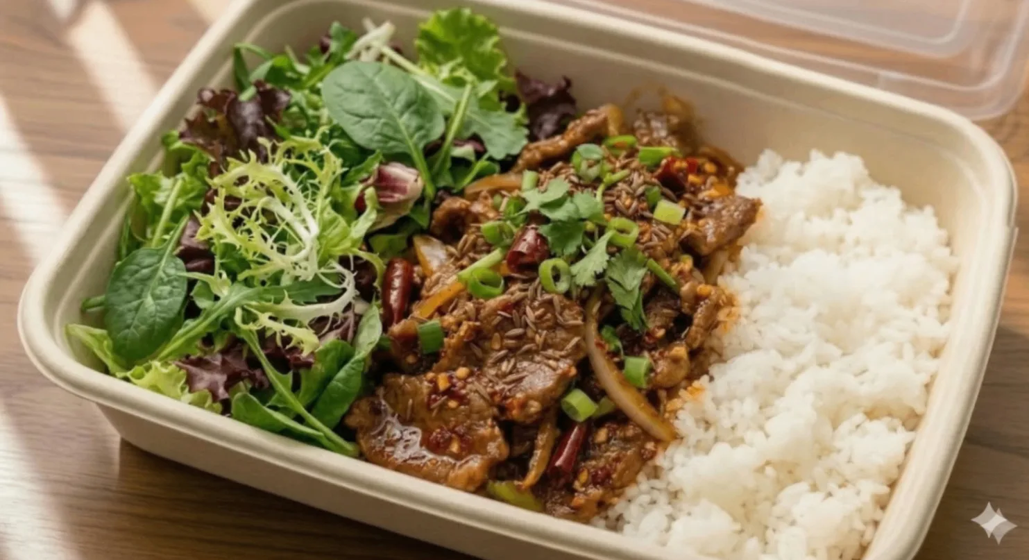 Spicy Cumin Lamb Bento Box