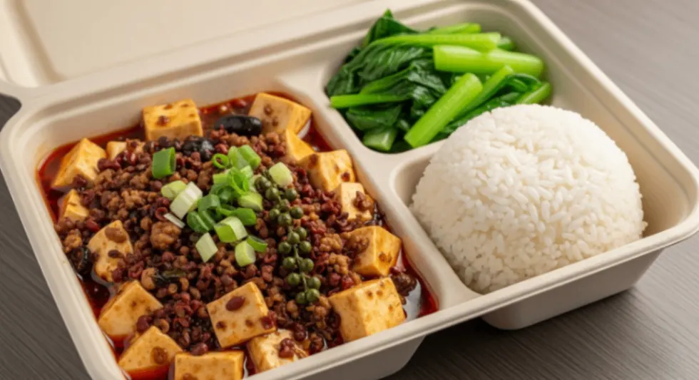 Vegetarian Mapo Tofu Bento Box