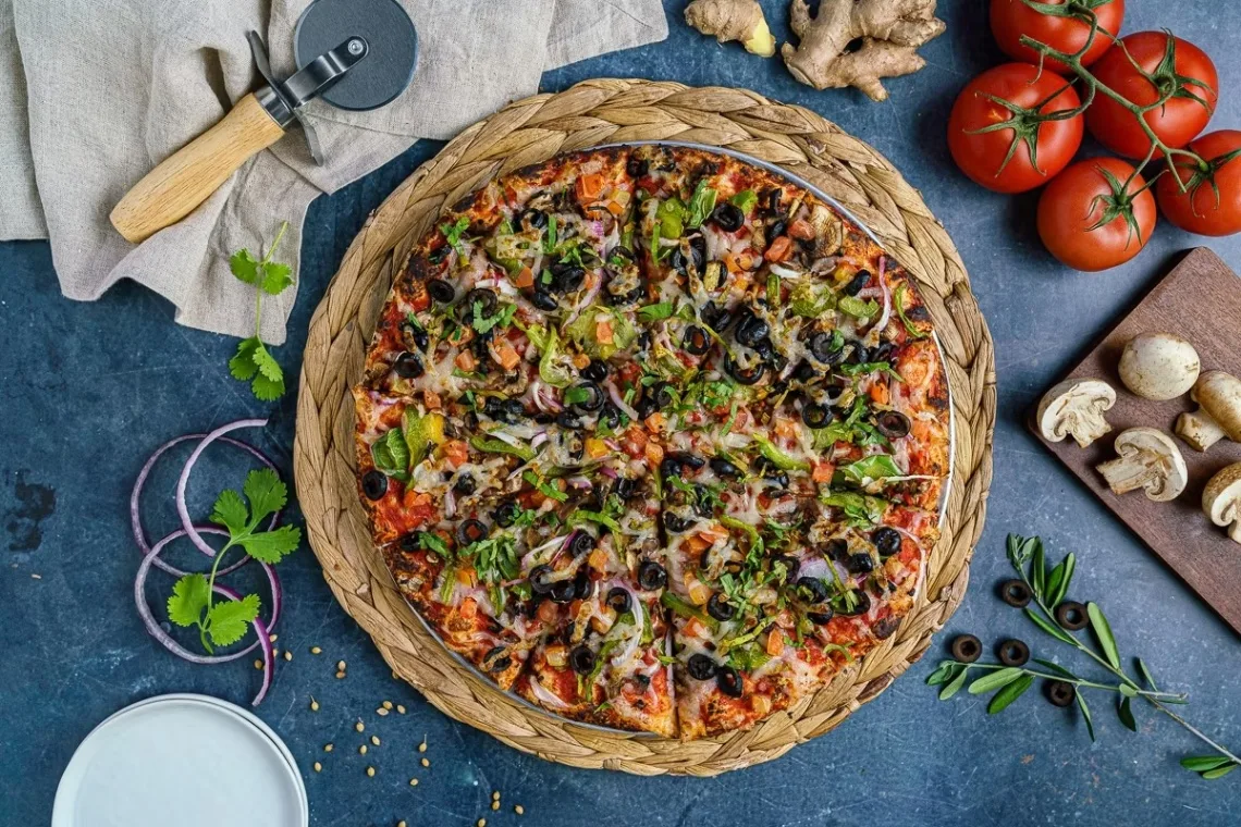 Gluten Free Cauliflower Crust Indian Gourmet Veggie Pizza