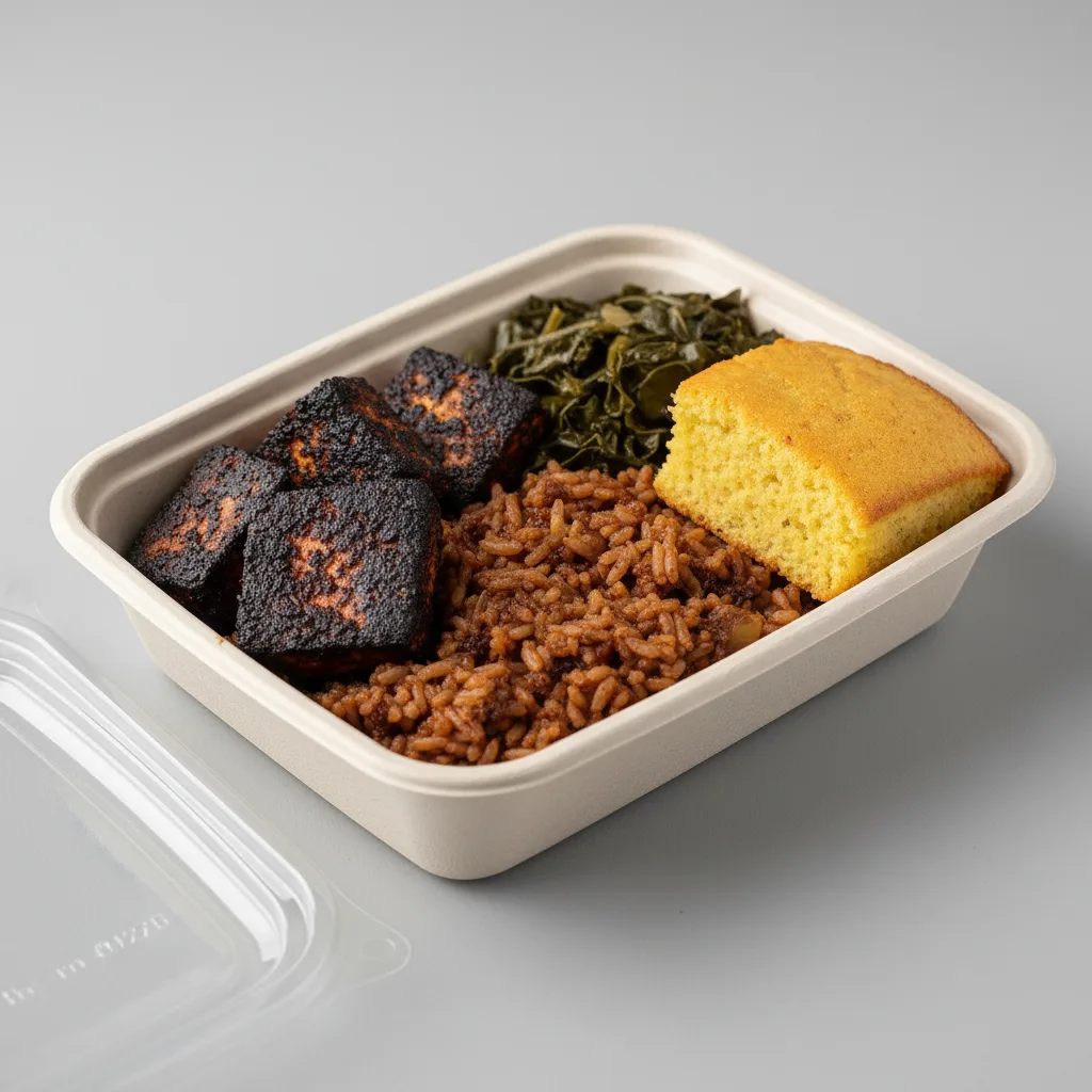 Blackened Tofu with Dirty Rice Plate Blackened Tofu with Dirty Rice Plate