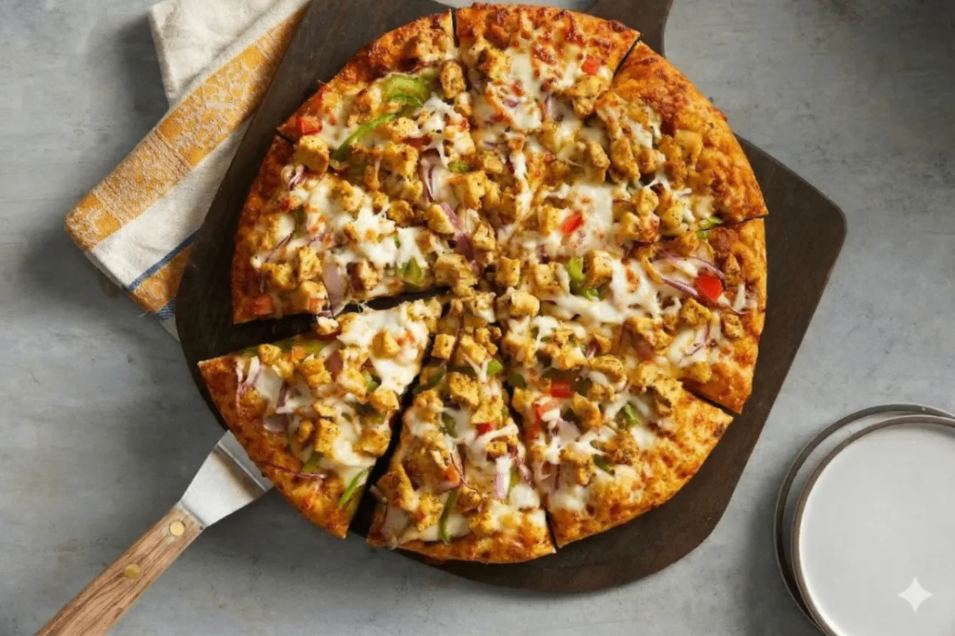 Curry Chicken Masala Pizza with no Cilantro