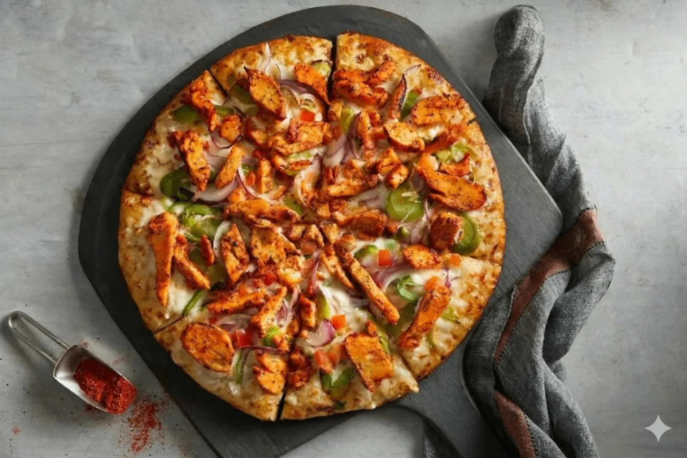 Tandoori Chicken Pizza with no Cilantro